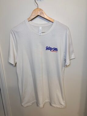 Bella Canvas White Short Sleeve Tee with Blue & Red Logo